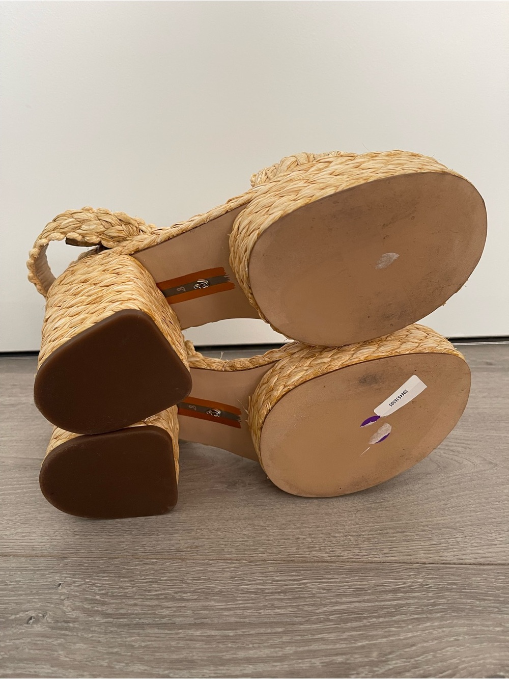 Sam Edelman Raffia Platform Sandals - Picture 6 of 8